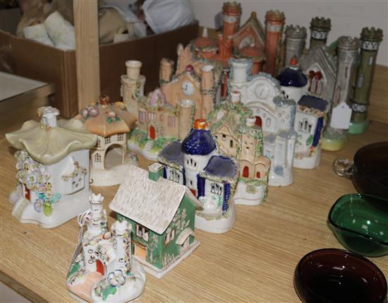 Fourteen Staffordshire cottages, pastille burners